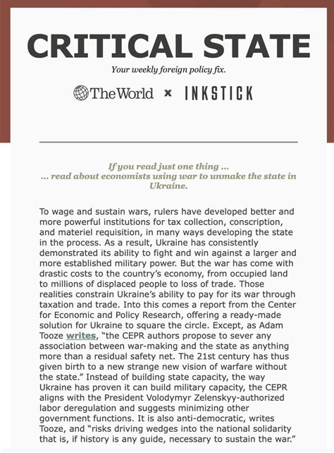 Inkstick Media On Twitter In This Week S Criticalstate Newsletter We