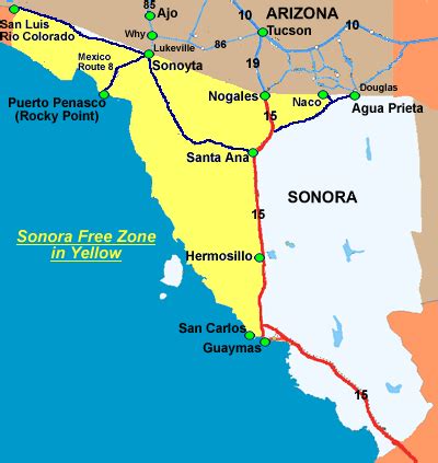 Puerto Penasco Sonora Mexico Map