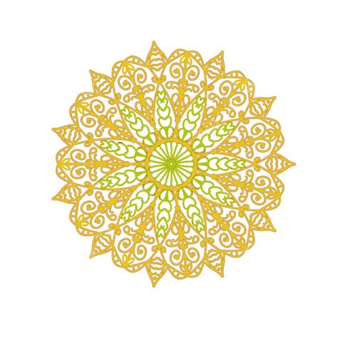 Arte De Mandala Dourada De Luxo Em Estilo Floral Circular Png Mandala