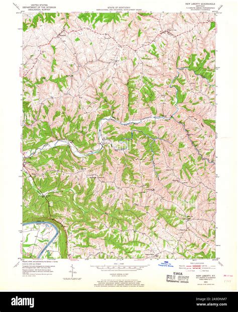 Liberty kentucky map Cut Out Stock Images & Pictures - Alamy