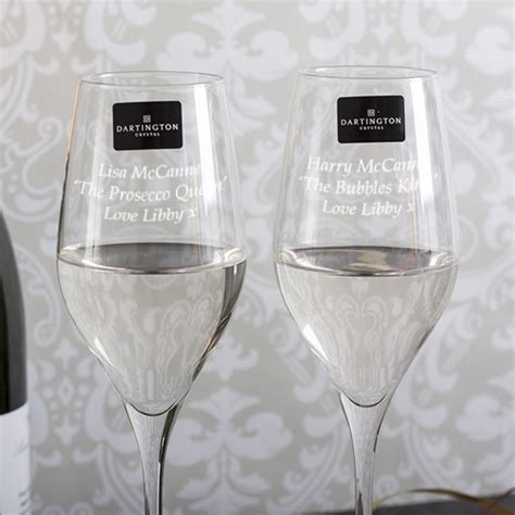 Personalised Dartington Crystal Prosecco Glasses | The Gift Experience