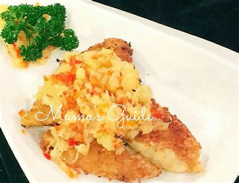 Breaded Cream Dory Fish With Pineapple Pepper Relish Fish Fillet