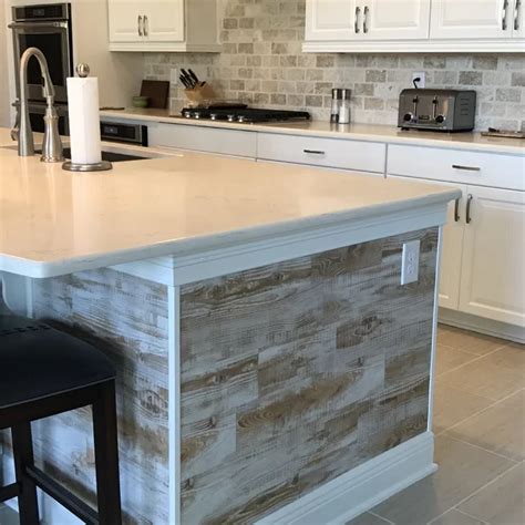 Allure Wall Planks 5 X 48 Peel And Stick Vinyl Wall Paneling Kitchen Island Makeover