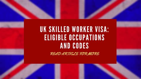 Uk Skilled Worker Visa Eligible Occupations And Codes ⋆ Evamtalii