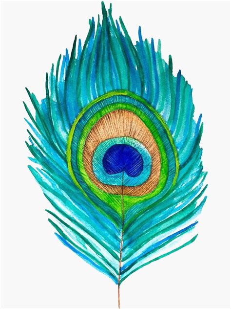 Peacock Feather Sticker For Sale By Twist Turn Redbubble