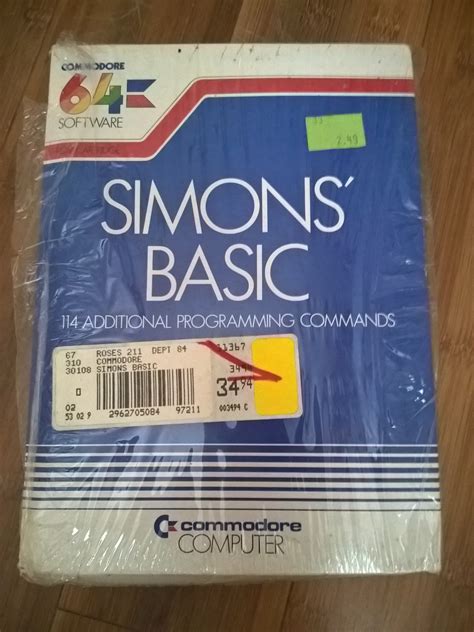 Simons Basic For Commodore New Factory Sealed Part No C