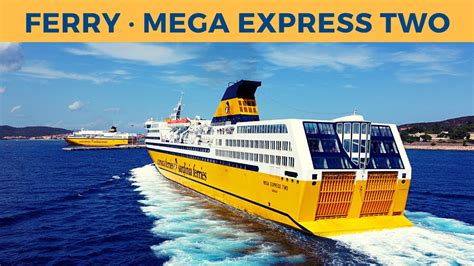 Arrival Of Ferry Mega Express Two Golfo Aranci Corsica Sardinia