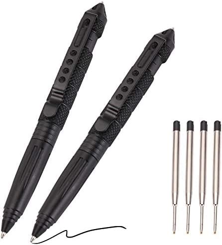 Pack Military Tactical Pen Set With Black Ballpoint Refills For