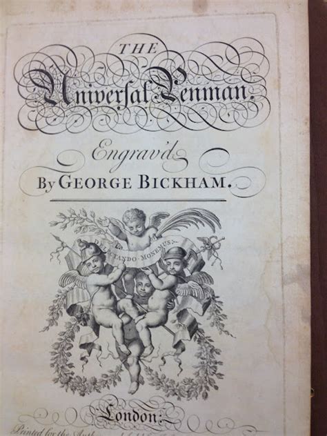 George Bickham Y The Universal Penman La Influencia De La Redonda