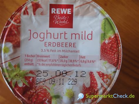 Rewe Beste Wahl Joghurt Mild Erdbeere Fett Preis Angebote