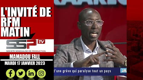 Rfm Matin Avec Babacar Fall Invit Mamadou Fall Enseignant En Droit