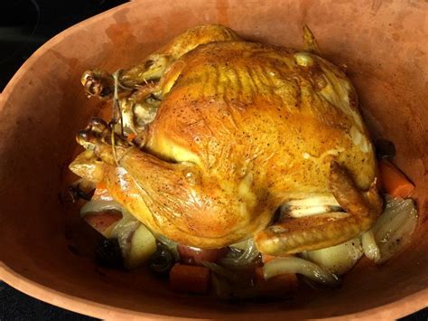 Roast Chicken In A Clay Baker1 Clay Pot Cooking Recipes Gourmet