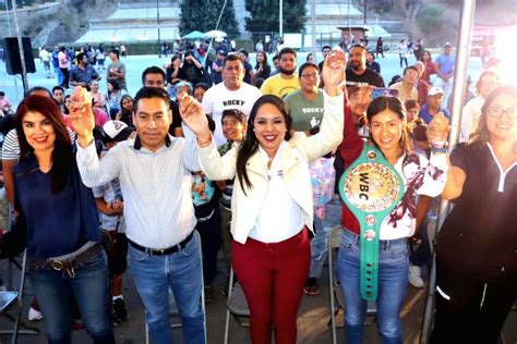 Tonantzin Fernández comprometida con el deporte en San Pedro Cholula