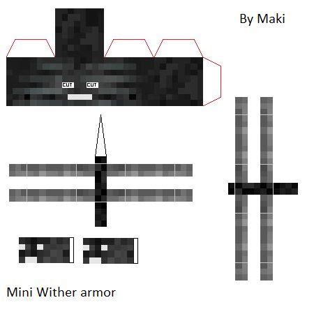 Papercraft Mini Wither Armor Paper Crafts Mini Armor