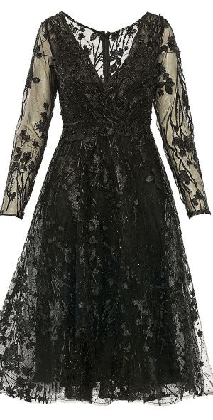 Mac Duggal Womens Embellished Floral Fit And Flare Dress