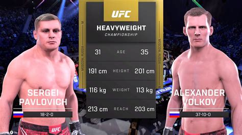 Sergei Pavlovich Vs Alexander Volkov Full Fight Ufc Fight Night Youtube