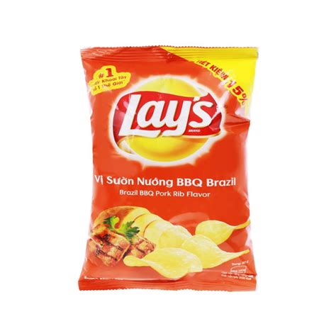 Lays Potato Chips Brazil Bbq Pork Rib Flavor 95g X 40