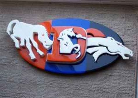 Denver Broncos Denver Broncos 3d Wooden Wall Plaqueall 3 Logos