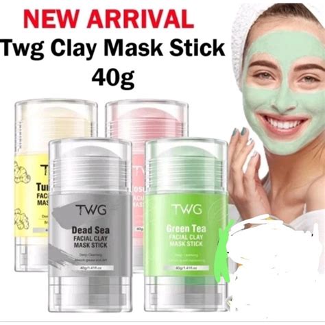 Jual Twg Green Tea Solid Mask Mud Mask Stick Cleansing Gr Shopee