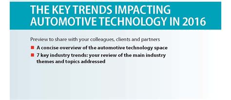 The key trends impacting automotive technology in 2016 | Fleet Maintenance