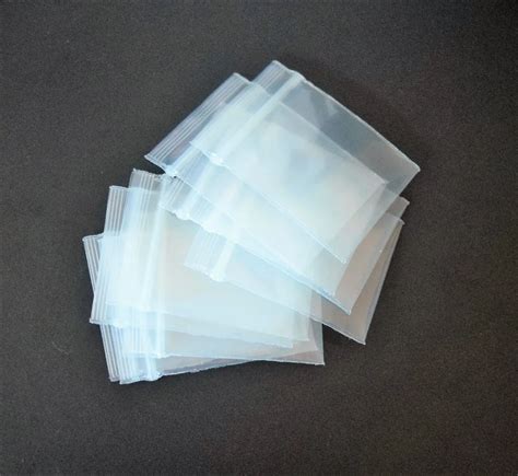 100 Pcs Thick Transparent Small Zip Lock Plastic Bags Ziplock Zip