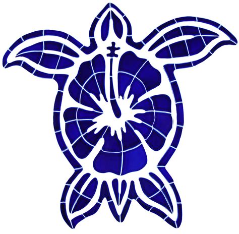 Hibiscus Turtle Ceramic Pool Mosaic By Artistry In Mosaics Thibluol