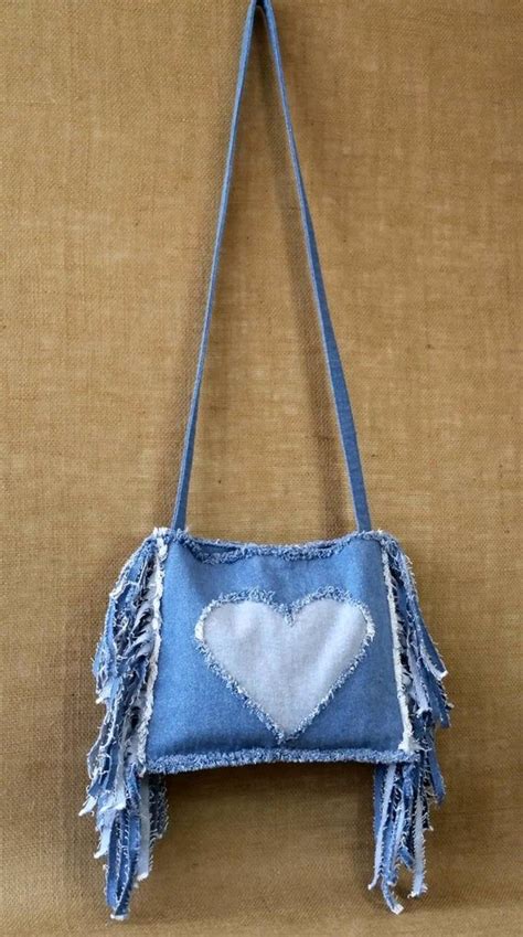 Denim Purse Handmade From Recycled Blue Jean Denim Single Etsy