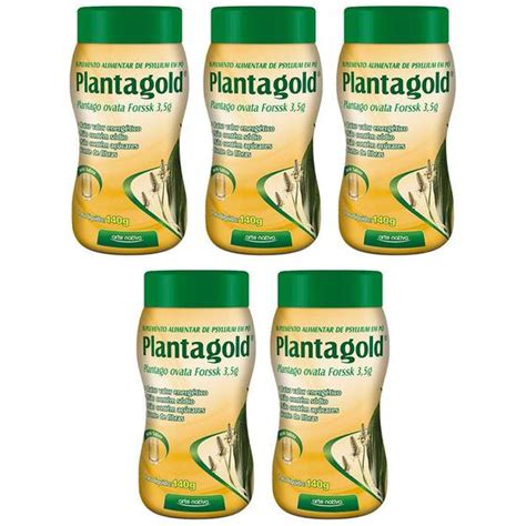 Kit X Planta Gold Psyllium Plantago Ovata Rico Em Fibras Pote G Sem