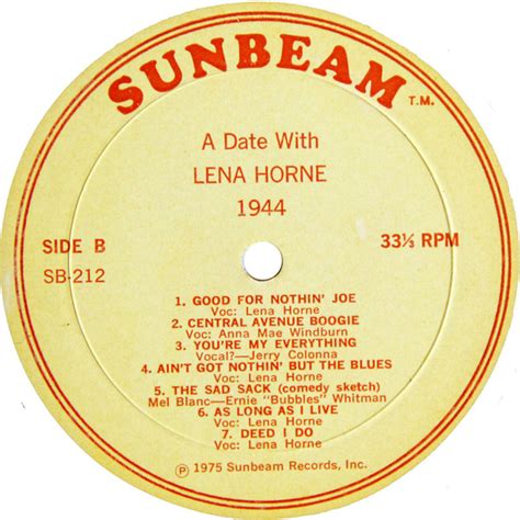 A Date With Lena Horne By Lena Horne Featuring Fletcher Henderson