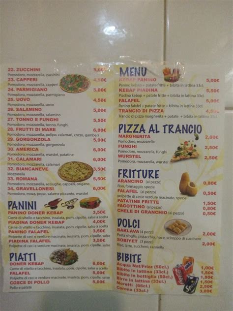 Menu Da Istanbul Turkish Pizza Kebap Gravellona Toce