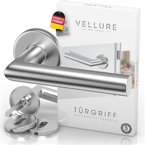 Vellure Door Handle Set Made Of Stainless Steel Includes Drilling