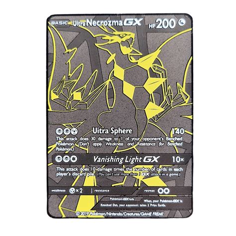 Carta Pokemon Em Metal Ultra Necrozma Gx Colecionador Cartinhas