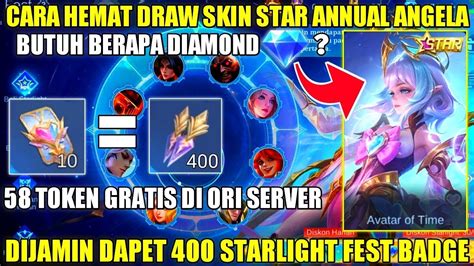 Tips Cara Paling Hemat Draw Skin Star Annual Angela Modal Token