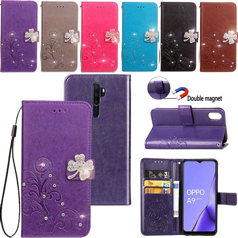 OPPO Reno 5G R11 R17 AX5 Bling Diamond Flip Leather Magnetic Wallet