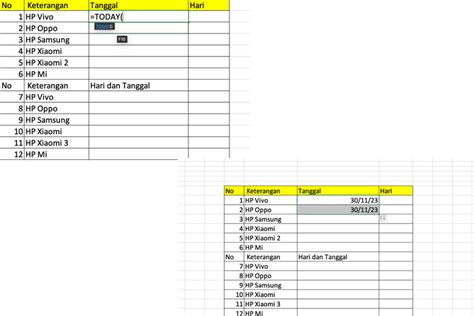 Cara Membuat Hari Dan Tanggal Otomatis Di Microsoft Excel