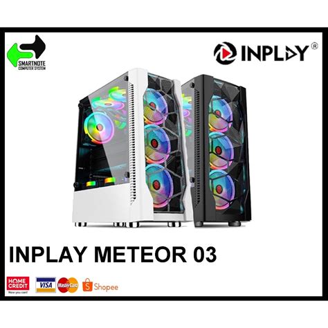 Inplay Meteor 03 Black White Atx Case Pc Case Gaming Case Desktop Case Shopee Philippines