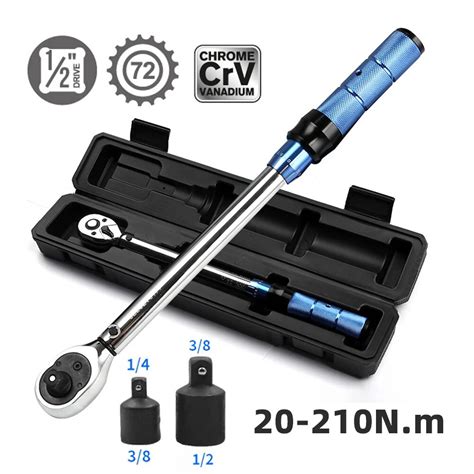 1 2 Inch Square Drive Torque Wrench 20 210N M Torques Key 3 High