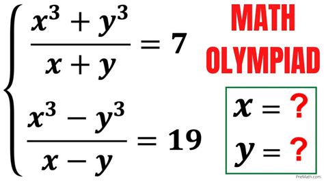 Olympiad Mathematics Learn How To Solve The System For X And Y