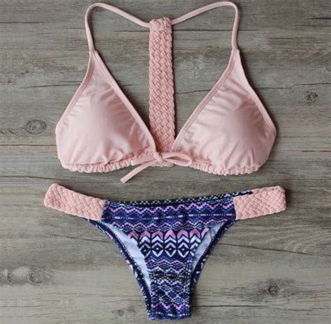 LIGHT PINK TWO PIECE BIKINI Women S Fashion Swimwear Bikinis