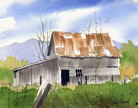 Old Shed Print From An Original Watercolor Painting Etsy Original