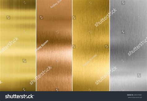 Stitched Silver Gold Bronze Metal Texture Stock Photo