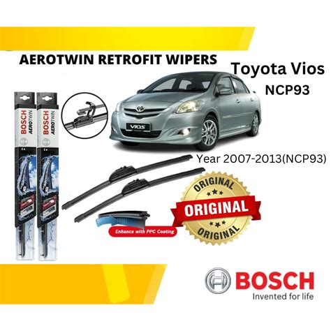 Toyota Vios Bosch Aerotwin Retrofit U Hook Wiper Set For Toyota Vios