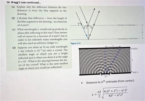 Solved 16. Bragg's Law In 1913 William and Lawrence Bragg | Chegg.com