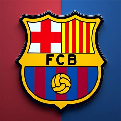 Barcelona fc escudo shield icon vector banner logo illustration | Premium AI-generated image