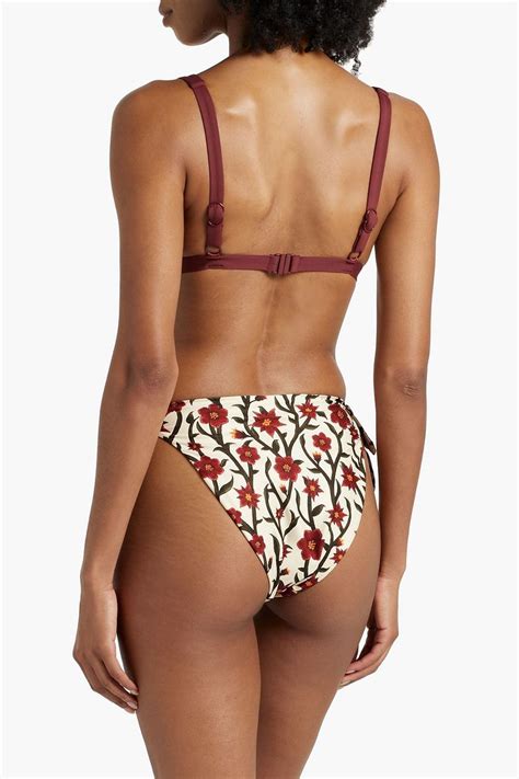 AGUA BY AGUA BENDITA Rabutan Floral Print High Rise Bikini Briefs THE