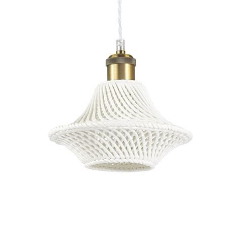 Ideal Lux Lugano Single Light Large Ceiling Pendant Light In Antique