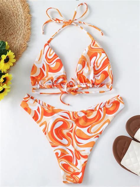 Peachtan Brazilian Bikini Set Triangle Swimsuit Women S Swimming Suit