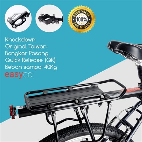 Jual Rak Pannier Belakang Sepeda Alumunium Ringan Boncengan Lipat MTB