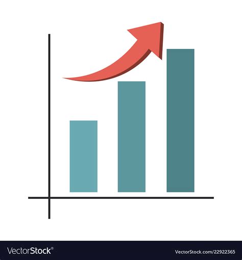 Statistics graph increasing Royalty Free Vector Image