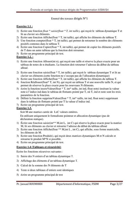 SOLUTION Polycopie Corrig Exercices Smi S4 Studypool